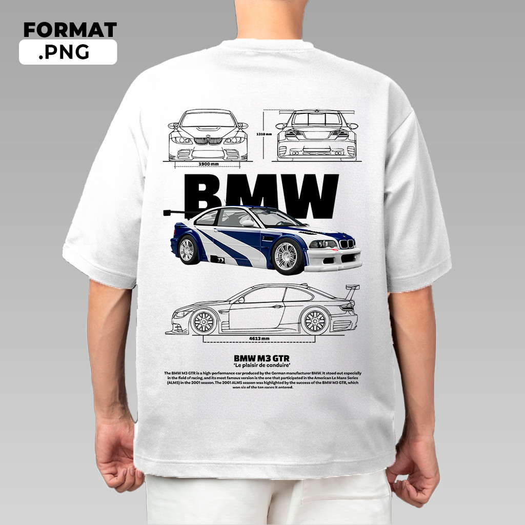 T-shirt Oversized BMW M Power Moda Streetwear Conforto Puro Algodão Unissex Design Moderno