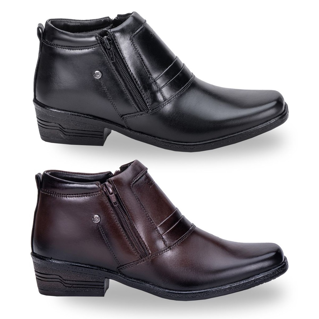 Kit 2 Pares Bota Social Country Masculina Couro Bovino Macia