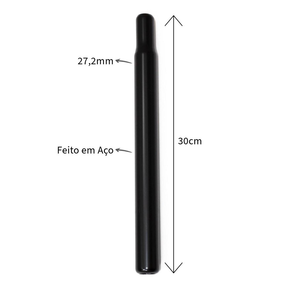 Canote Selim Banco bike 27,2mm x 300mm Aço sem carrinho em Oferta na Shopee