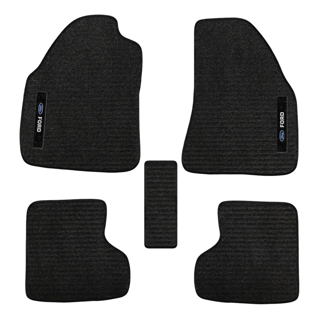 Kit de tapetes 5 peças específico Ecosport 2003 04 05 ... 11 12 2013 Carpete Res-Preto