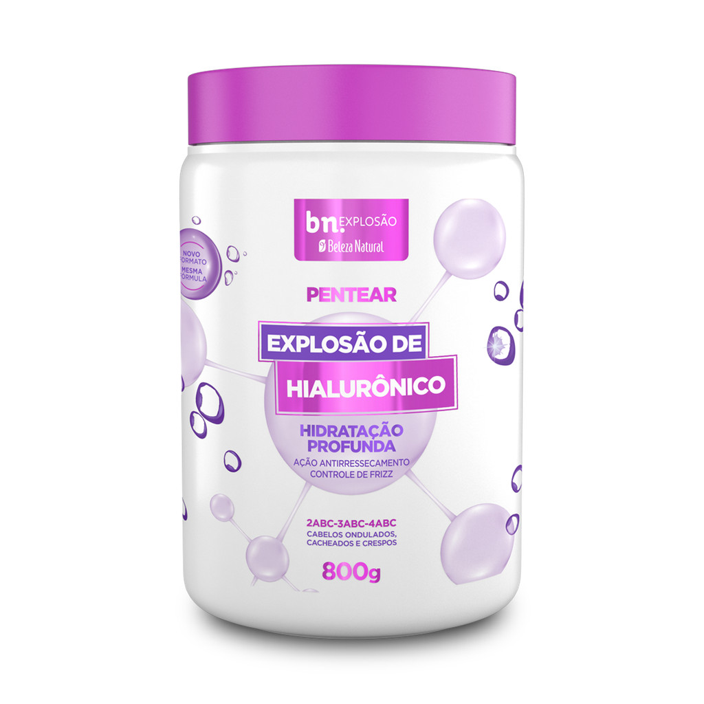 Creme de Pentear para Cachos Explosão de Hialurônico 800g – Beleza Natural em Oferta na Shopee