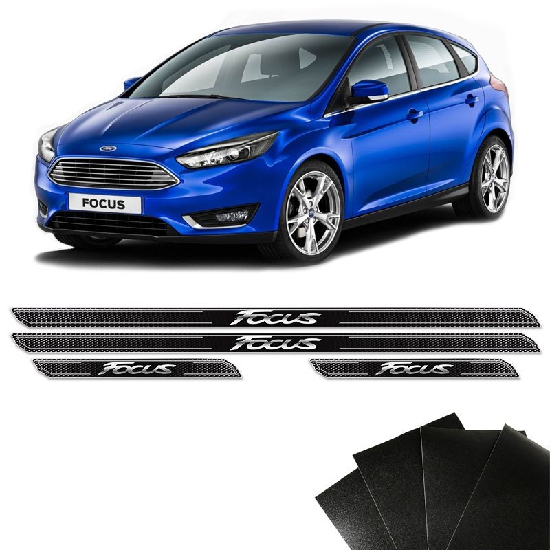 Soleira Diamante Compativel Focus Hatch Sedan + Black Over