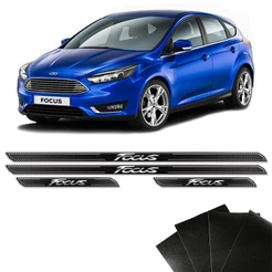 Soleira Diamante Compativel Focus Hatch Sedan + Black Over