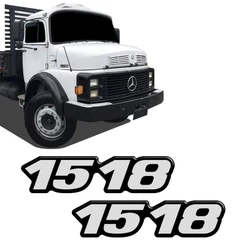 Kit Emblema 1518 Mercedes Benz Antigo Caminhão Resinado