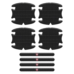 Adesivos Protetor de Maçaneta Fiat Carbono Preto Resinado
