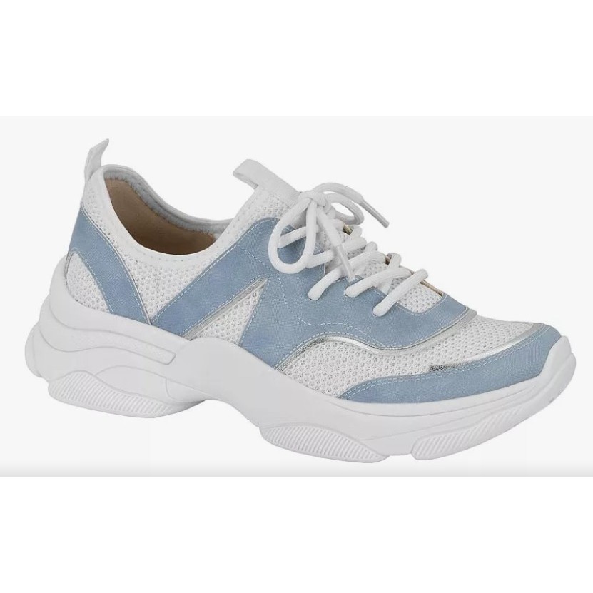 Tênis  Feminino  Confortável  Beira Rio Branco Jeans Visual Moderno Leve Estiloso Conforto Perfeito
