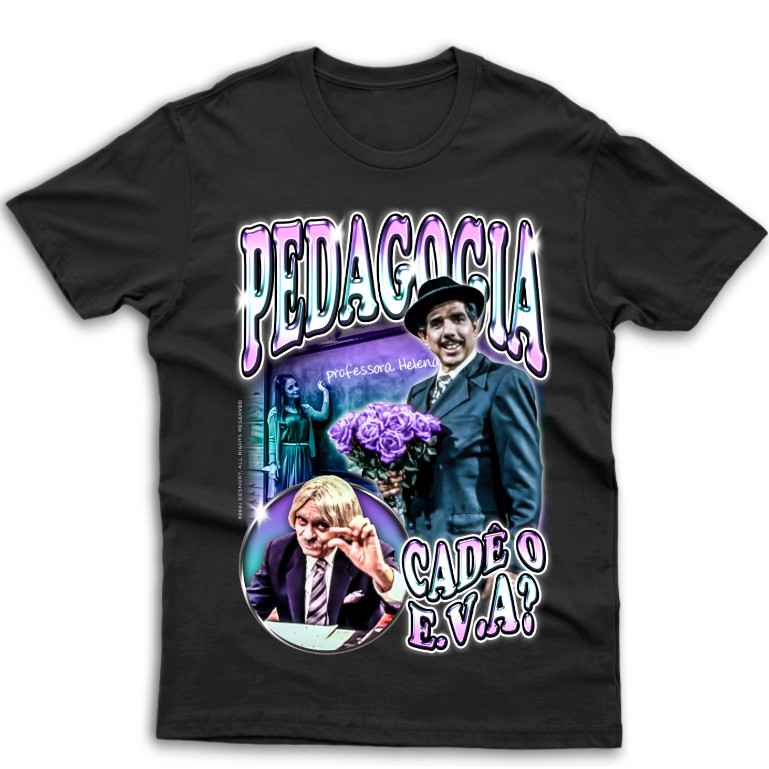 Camiseta Estudante De Pedagogia Meme Engraçado Camiseta Unissex Algodão 100% Premium