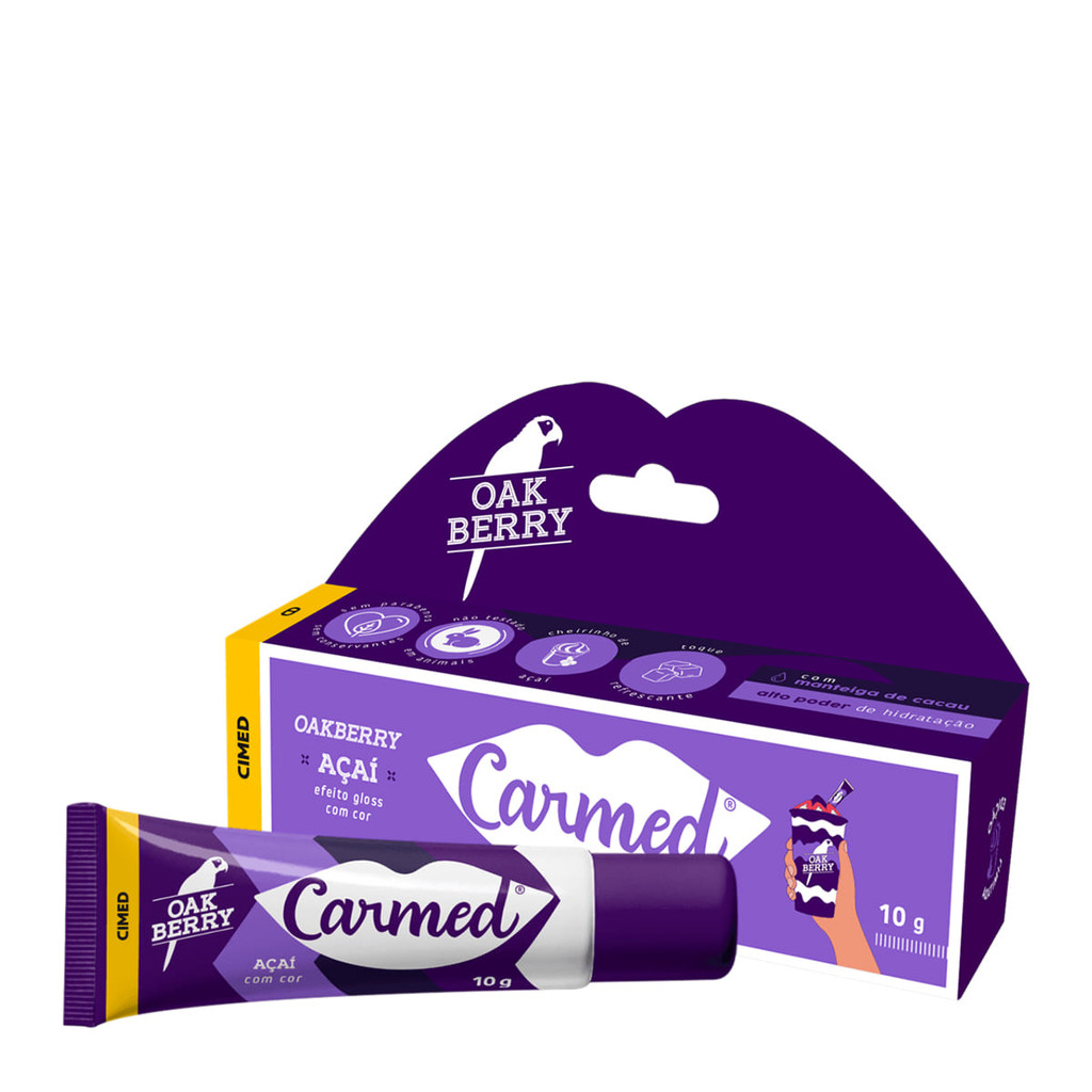 Carmed Oakberry Açaí - Hidratante Labial 10g em Oferta na Shopee