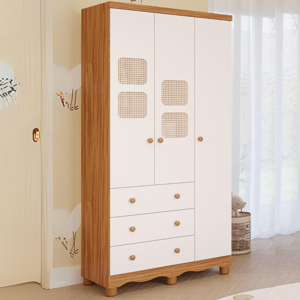 Guarda Roupa Infantil Telinha 3 Portas 3 Gavetas 100% MDF em Oferta na Shopee