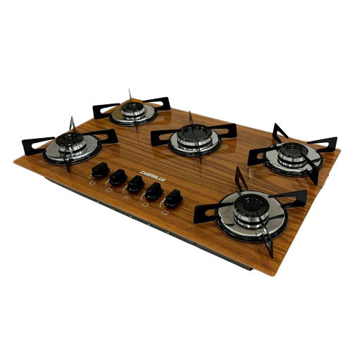 Cooktop 5 Bocas em Vidro Temperado Ultra Chama Chamalux - Home Appliances