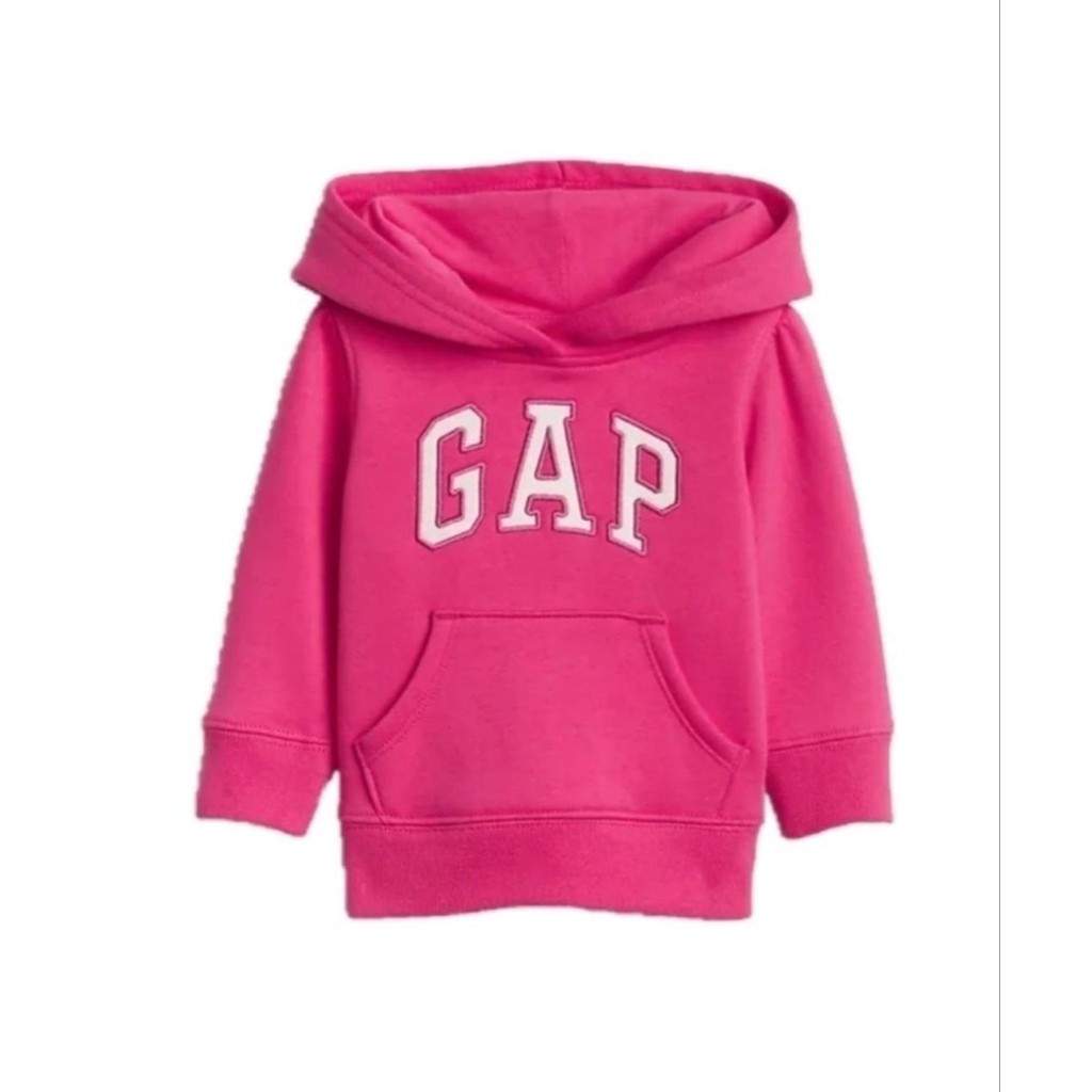 BLUSA MOLETOM GAP ROSA PINK MENINA LOGO
