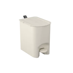 Lixeira Borboleta com Pedal 6L Coza, Light Gray com alça Cinza Chumbo