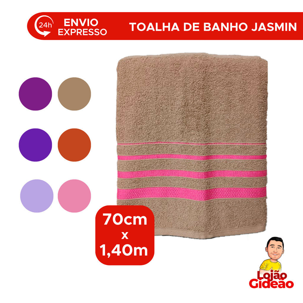 Toalha De Banho Jasmim Macia Para Banheiro Banho Grande Confortável 70 x 140