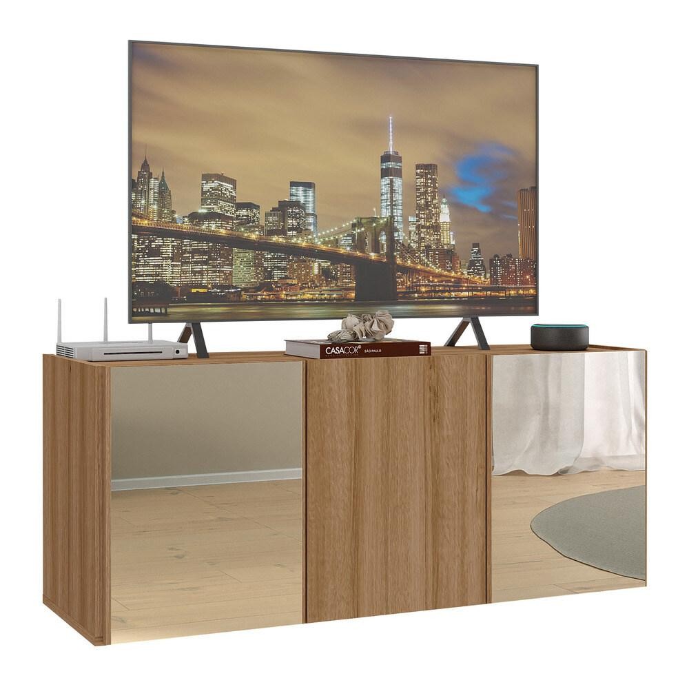 Rack TV até 32 Polegadas 3 Portas Suspenso com Espelhos Multimóveis MP1077 - Home & Living