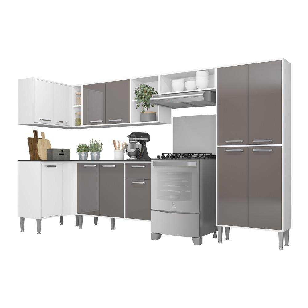 Armário de Cozinha Completa 6 peças Xangai Zouk Multimóveis em Oferta na Shopee