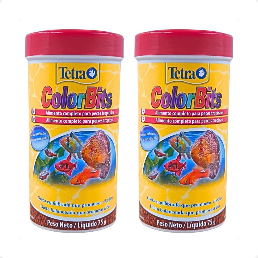 Kit 2 Ração Tetra Para Peixes Colorbits Granules - 75G