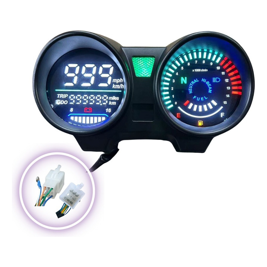 Painel Digital Led Eletrônico RPM De Motocicletas Velocímetro Titan 150 Cg 150 Fan 150