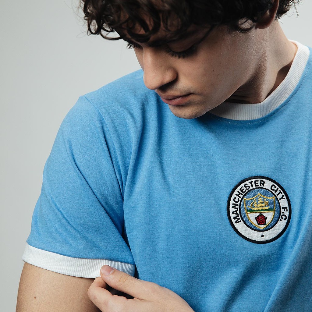 Detalhes do Camisa Manchester City Retrô 1972 Nº10 Masculina Oficial