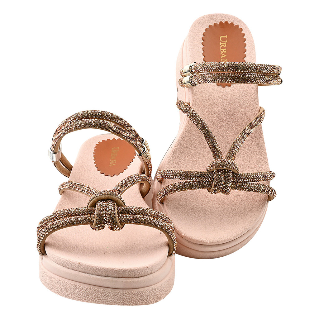 Sandália Papete infantil, juvenil Tira Strass Feminina Brilho Conforto menina