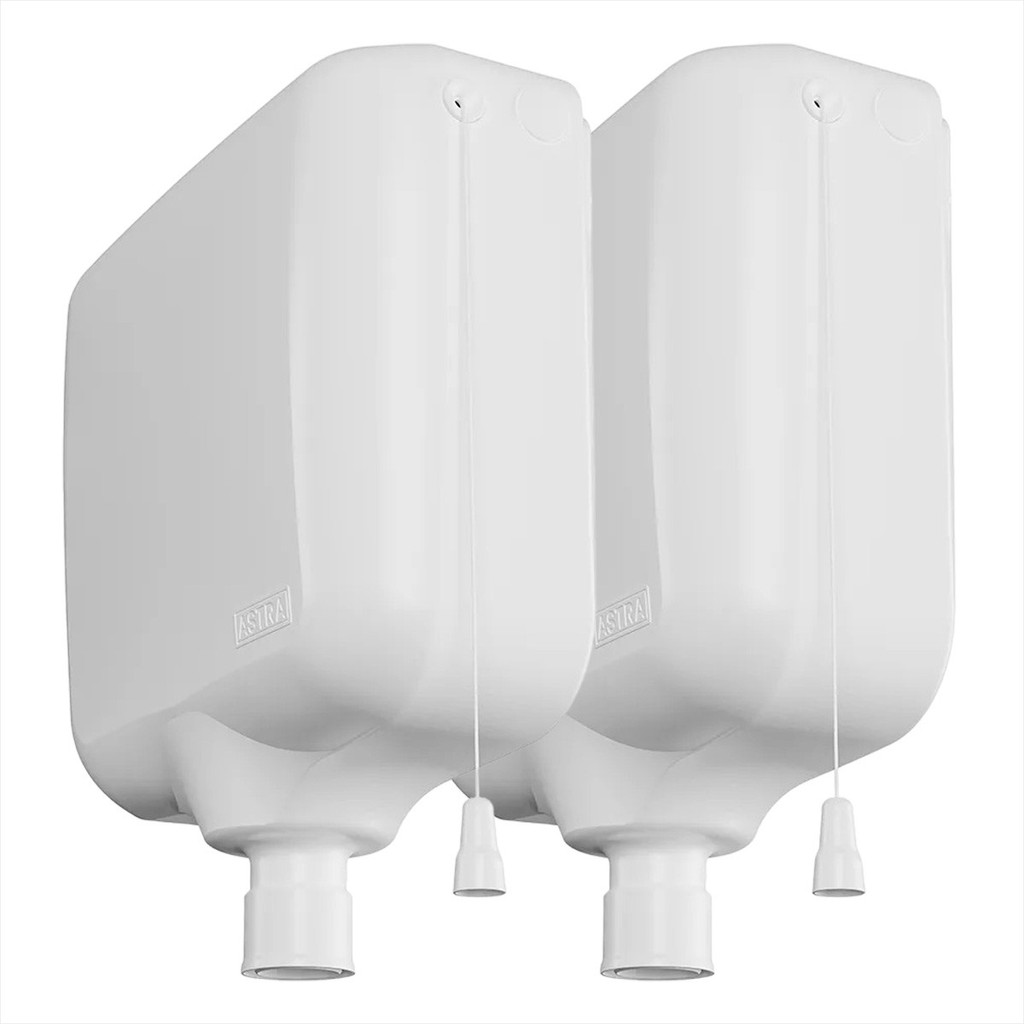 Caixa De Descarga De Parede Astra Plastica 6/9 Litros Kit 2