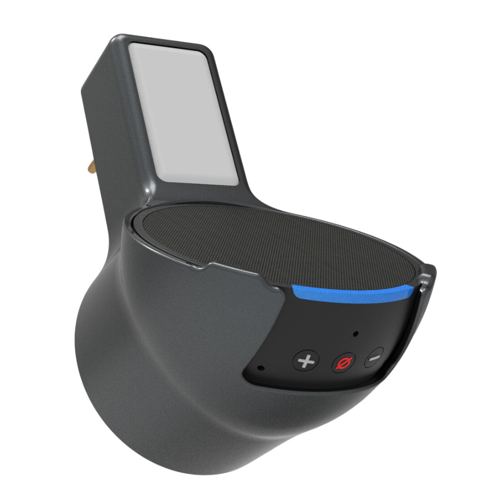 Suporte de Tomada Para Amazon Alexa Eco Echo Pop Caixa Som Parede Resistente Minimalista