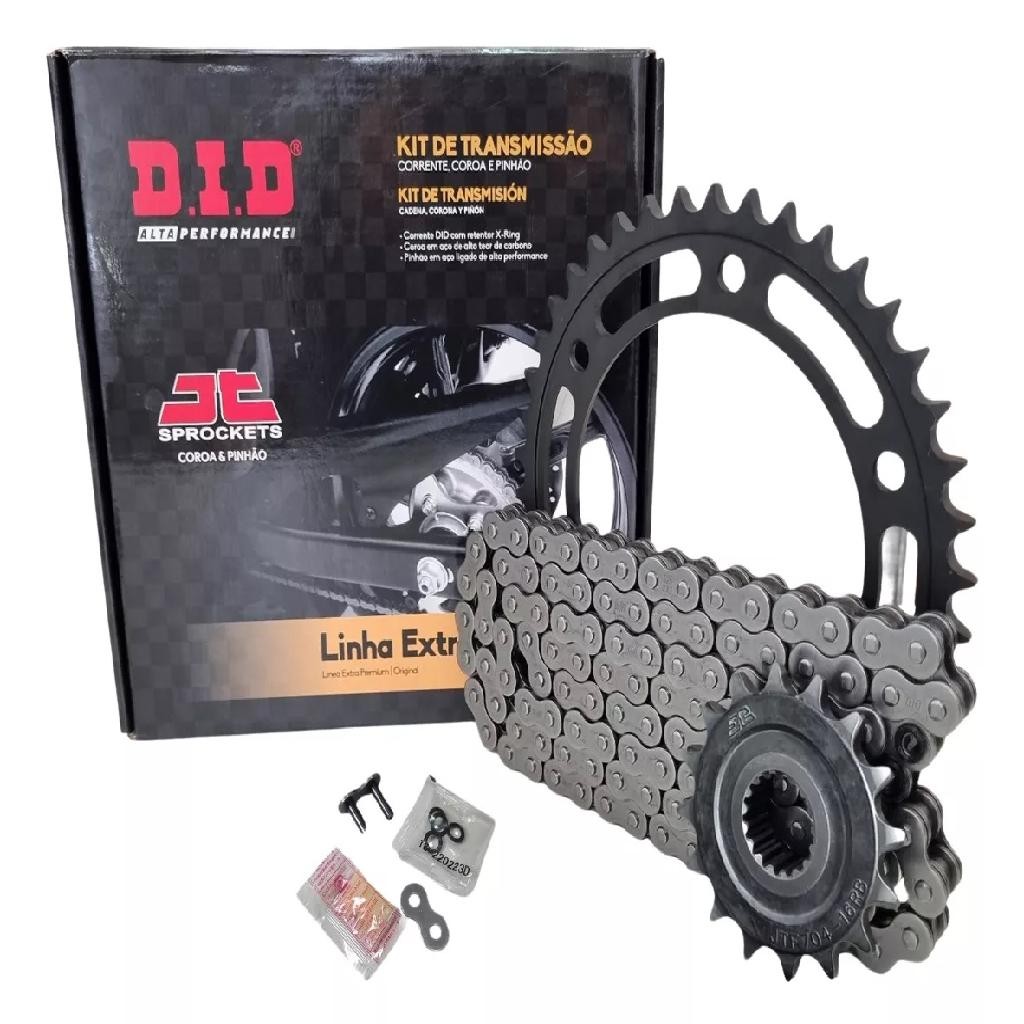 KIT TRANSMISSAO RELAÇÃO TRAÇÃO MOTO F800GS 2008 A 2018 COM RETENTOR DID