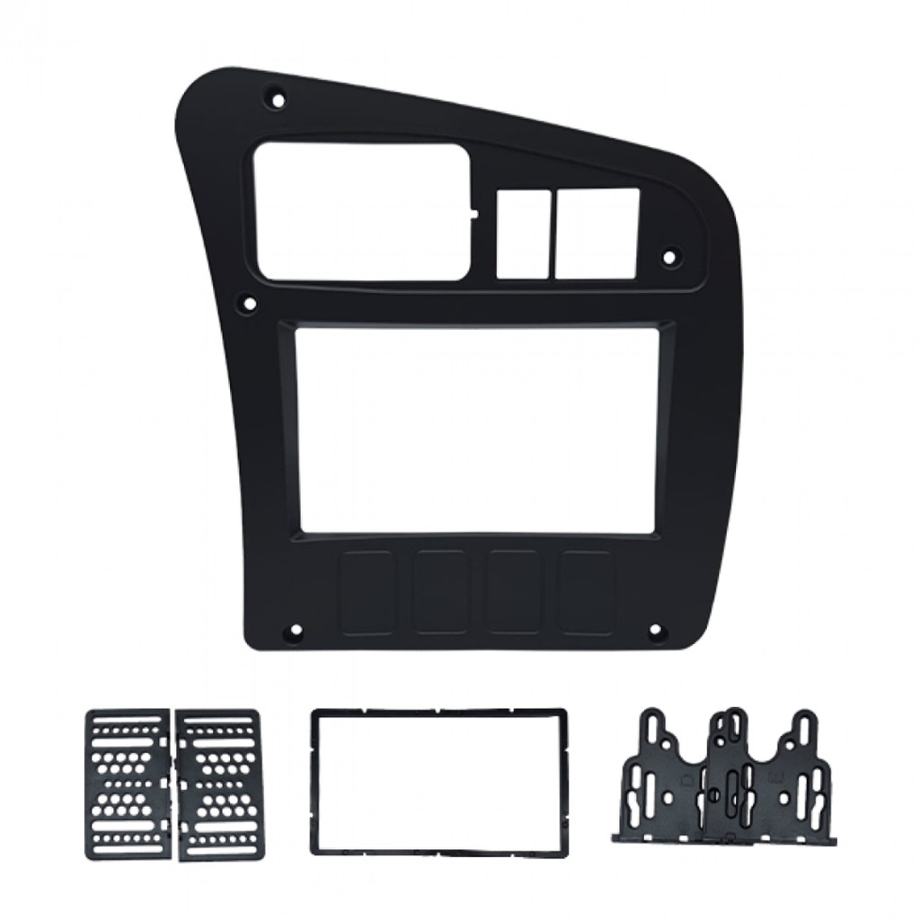 Moldura 2 Din Mercedes Benz 712/914/1620/1634/1938/2423 PAINEL TECLAS - Preta em Oferta na Shopee