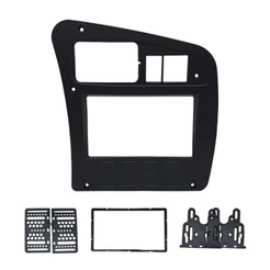 Moldura 2 Din Mercedes Benz 712/914/1620/1634/1938/2423 PAINEL TECLAS - Preta