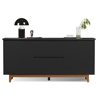 Buffet Aparador para Sala de Jantar 163cm Flow Preto - EJ Móveis em Oferta na Shopee