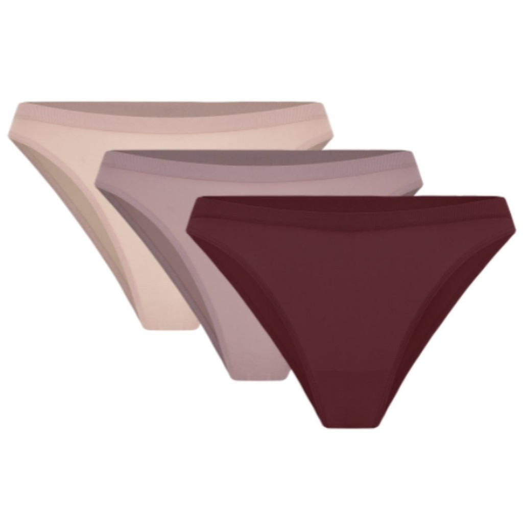 Kit 3 Calcinhas Cintura Baixa Macio Trifil Tanga Dia a Dia Microfibra