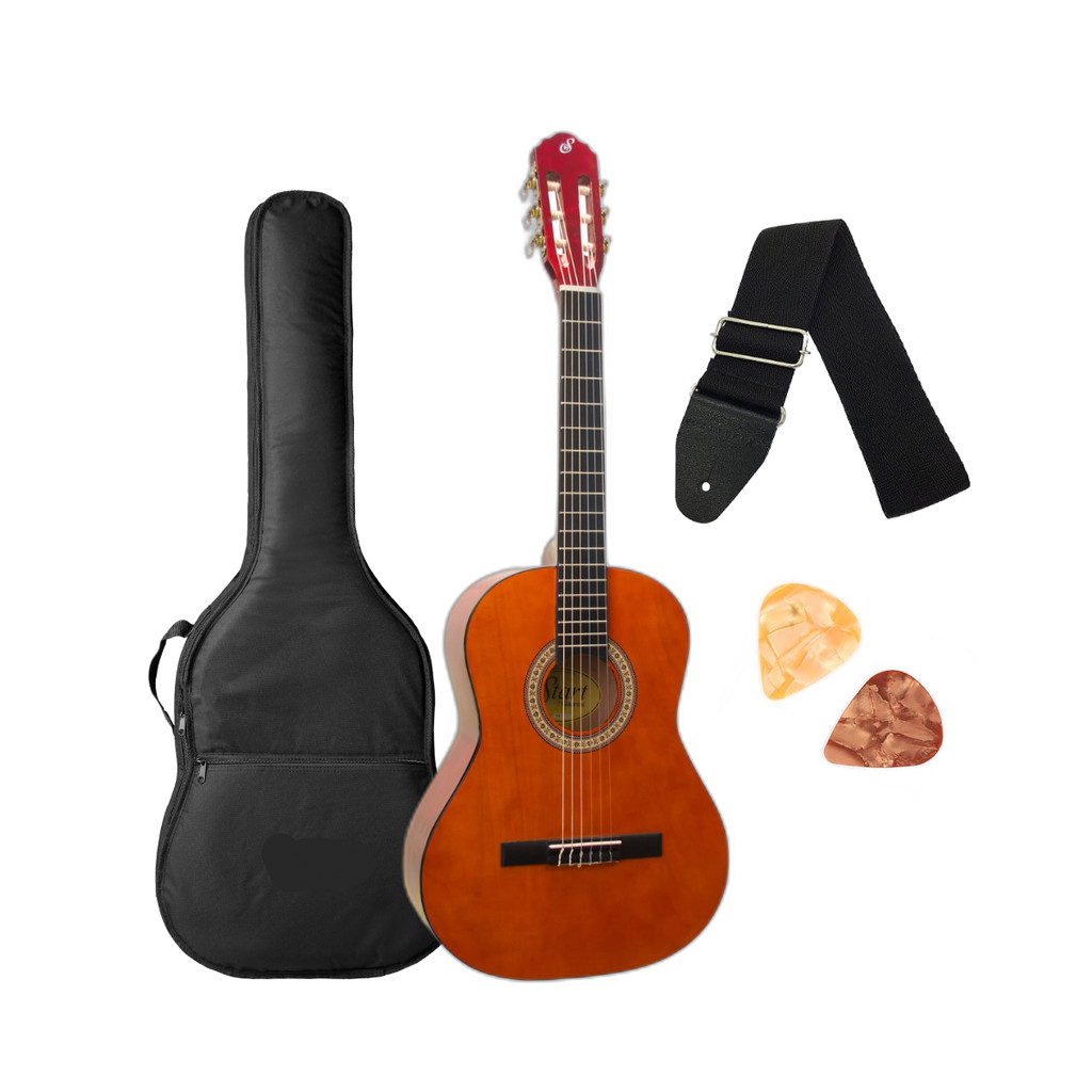 Violão Infantil 3/4 Giannini Start N6 N Natural Brilhante cordas de Nylon de 7 até 12 anos + acessórios