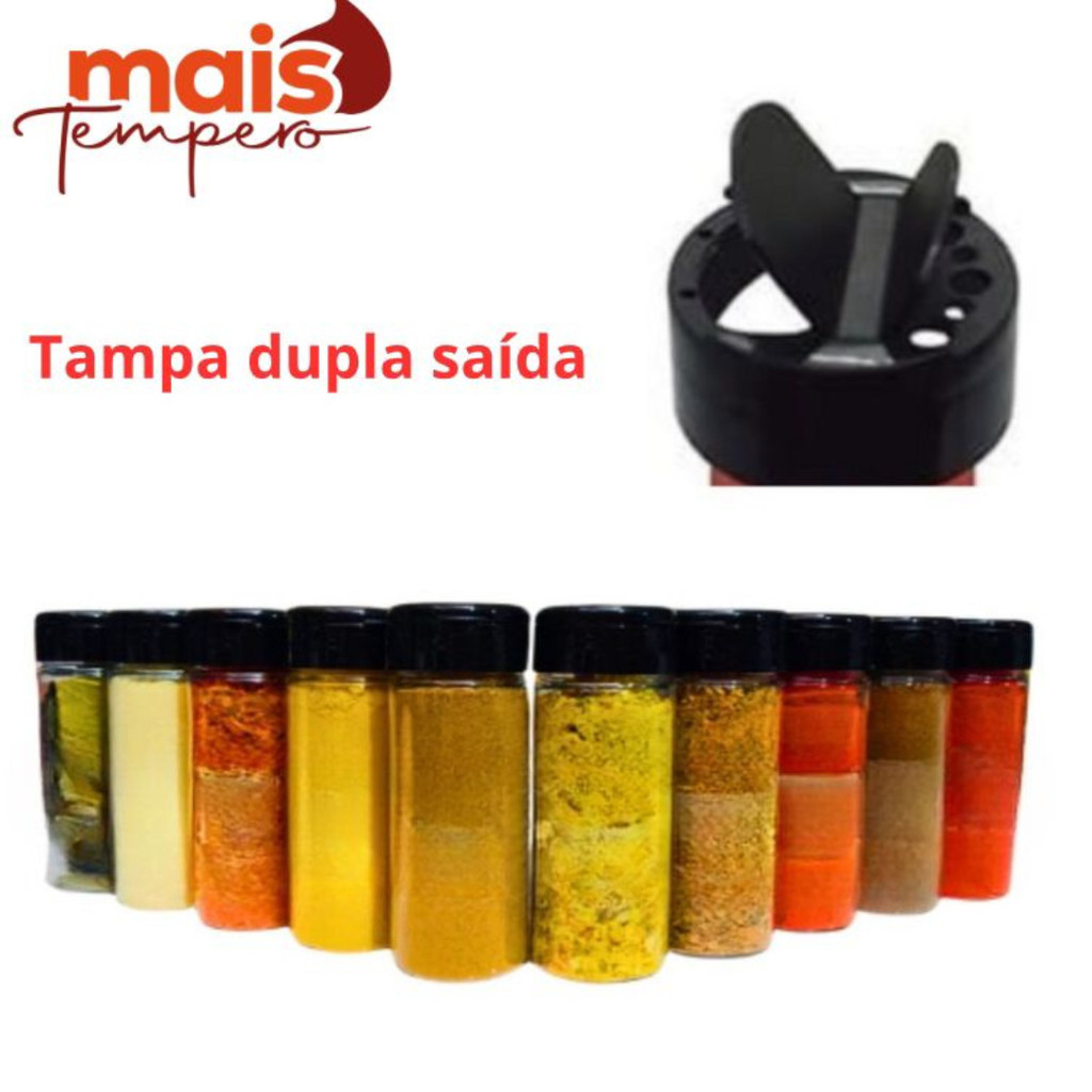Kit 5 Ou 10 Temperos Condimentos no Pote - Chimichurri Lemon Pepper Cúrcuma Baiano Páprica Defumada - LTT OFICIAL