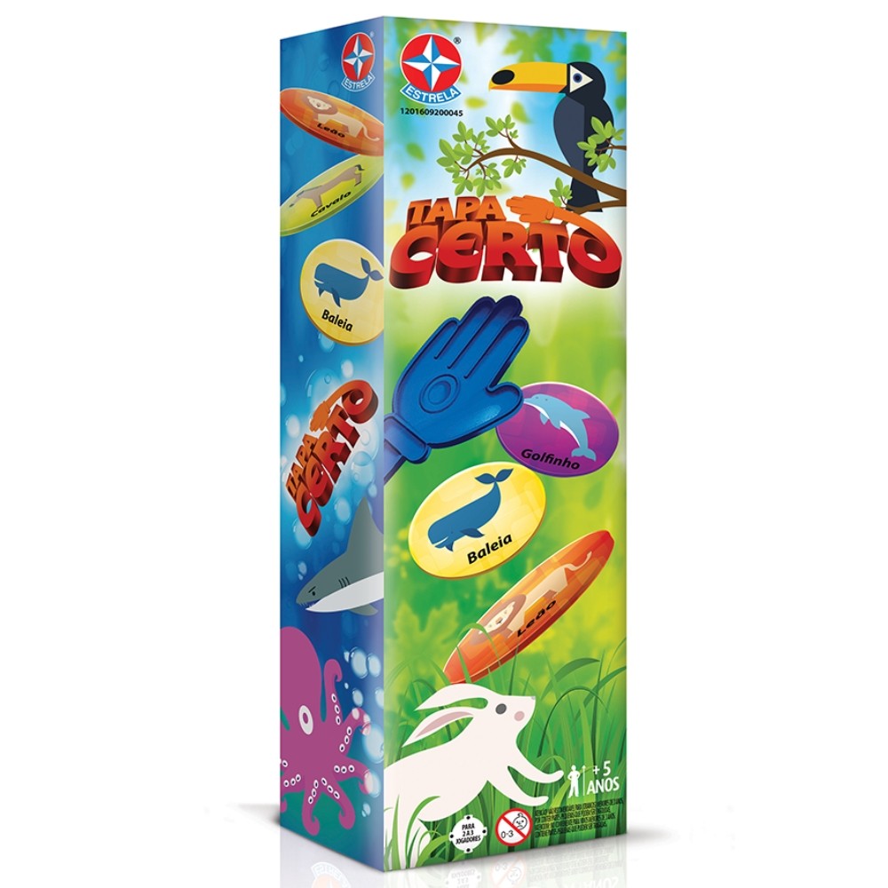 JOGO TAPA CERTO ESTRELA MÃOZINHA FICHAS CARTAS CLÁSSICO FAMÍLIA MESA BICHOS ANIMAIS LEÃO AVE COELHO - Hobbies & Collections