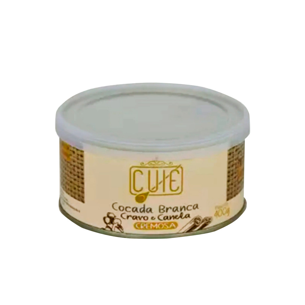Cocada Cremosa Branca com Cravo e Canela Mineira Cuié de Minas Lata 400g