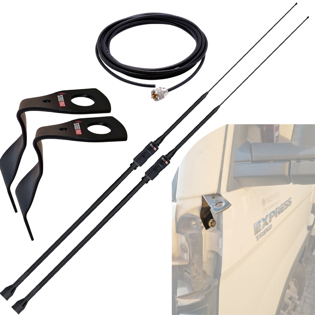 2 Antena Px Argentina Black Prolongador Delivery Parafusos Fixação