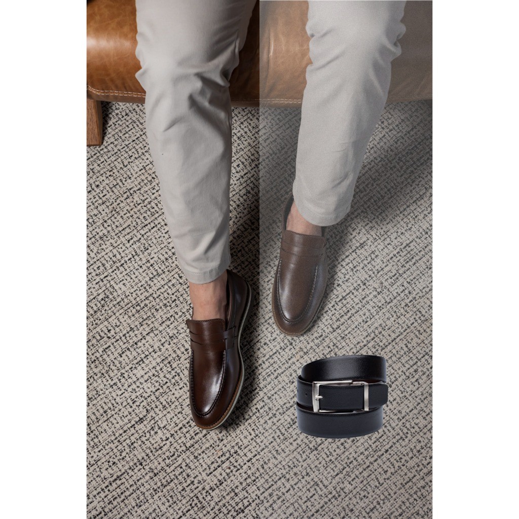 Sapato Social + Cinto Masculino Oxford Milan Confortável Sapato Masculino Social Brogue