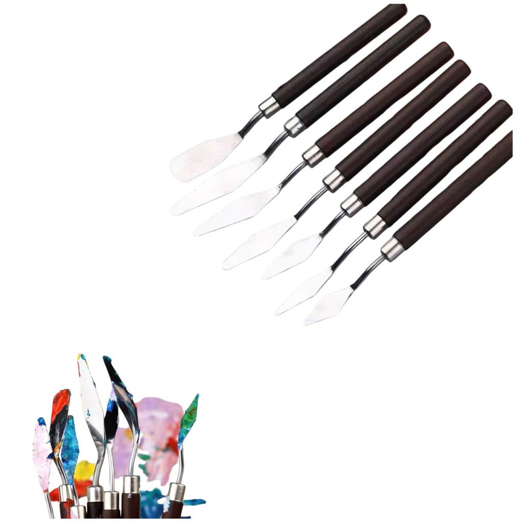 Kit de Estecas / Espátulas Artesanato e Confeitaria 7 Un