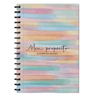 Planner da Mulher | Meu Propósito | Capa Dura | Aquarela em Oferta na Shopee