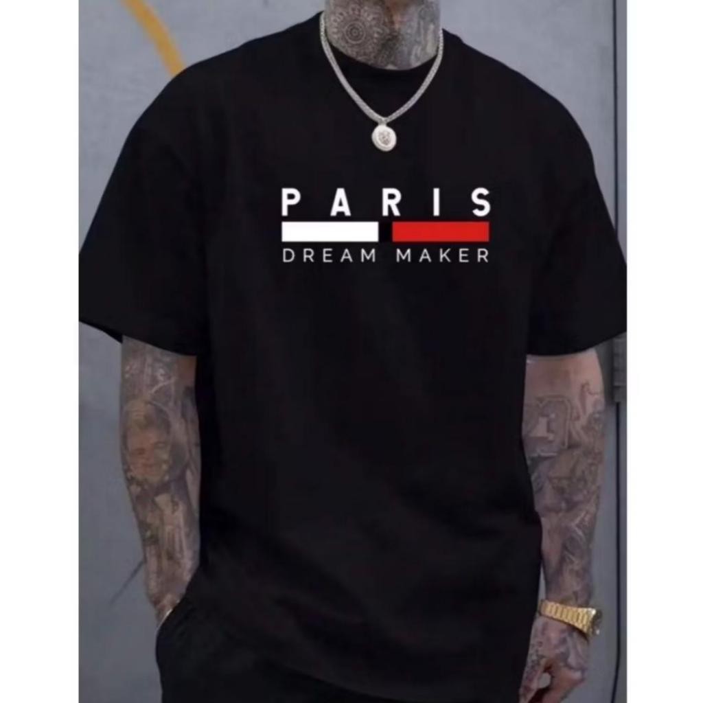 Camisa Camiseta Masculina Streetwear Paris 100% Algodão Malha 30.1