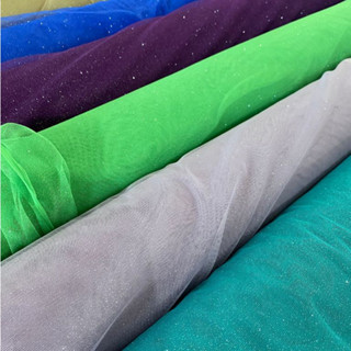 10 Metros de Tecido Tule com glÍter por 1,50 de largura VÁRIAS CORES!!! em Oferta na Shopee