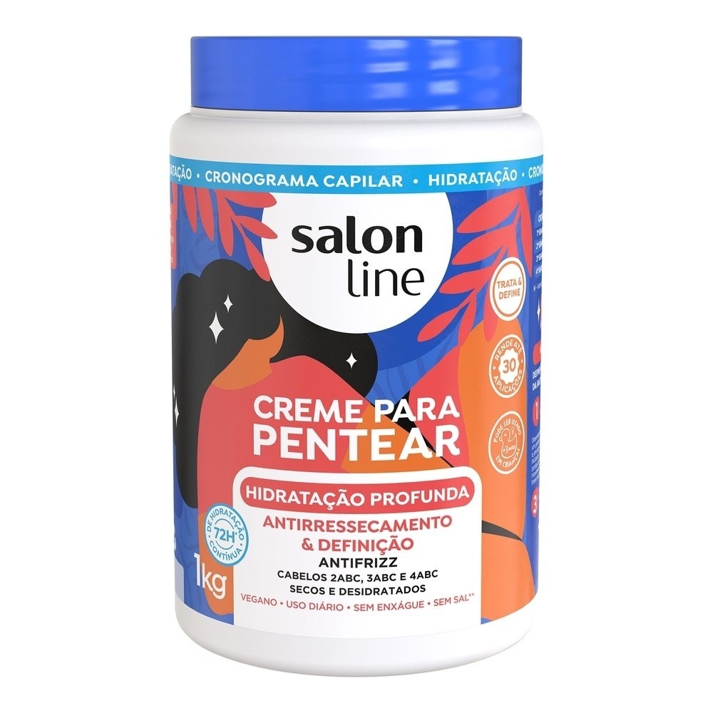 Creme Para Pentear Salon Line Hidratação Profunda 1Kg em Oferta na Shopee