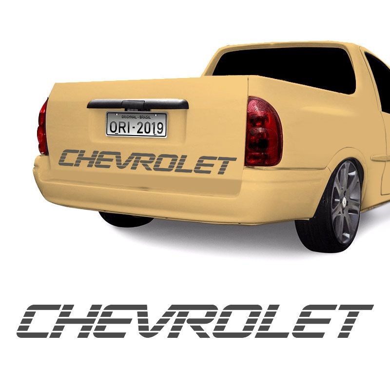Faixa Chevrolet Corsa Picape Pick-Up Tampa Traseira Grafite