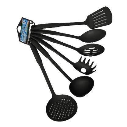 CONJUNTO  DE UTENSILIOS DE COZINHA 6 UND PLASTICO 31 CM