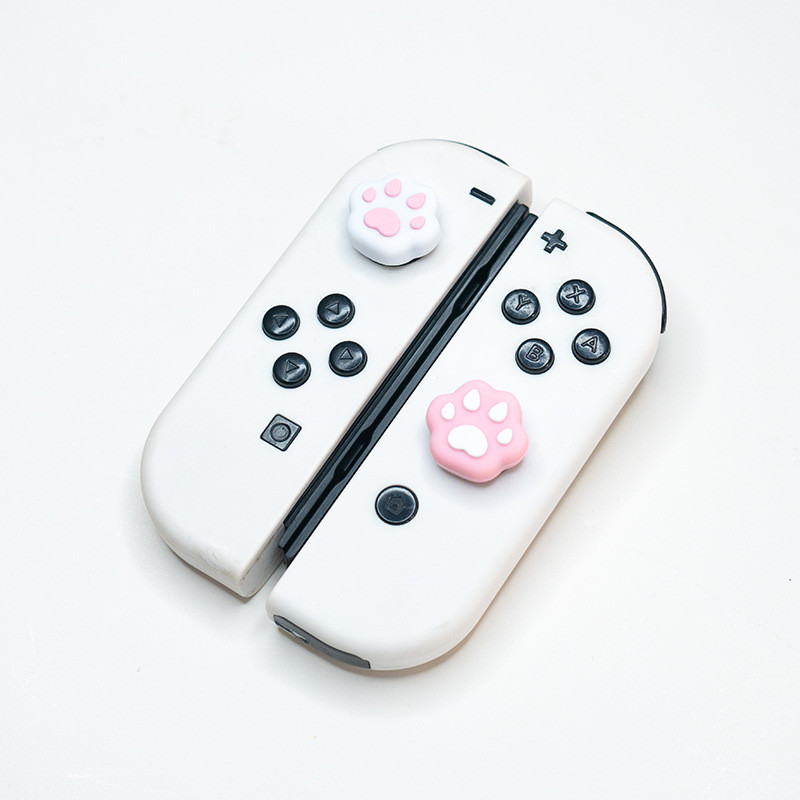 Detalhes do 4 Pçs Dos Desenhos Animados Silicone Gato Pata Polegar Aperto Tampa Compatível Com Nintendo Switch/OLED Lite Joycon Aces
