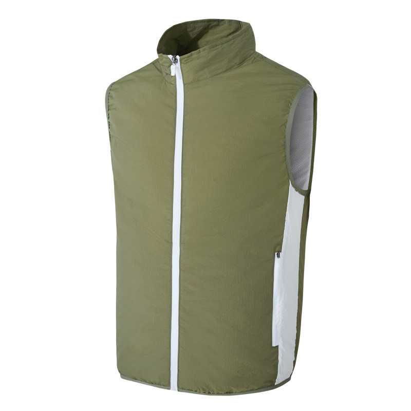 Roupas de pele colete de resfriamento com ventilador gola alta roupas de pesca ao ar livre protetor solar prevenção de c