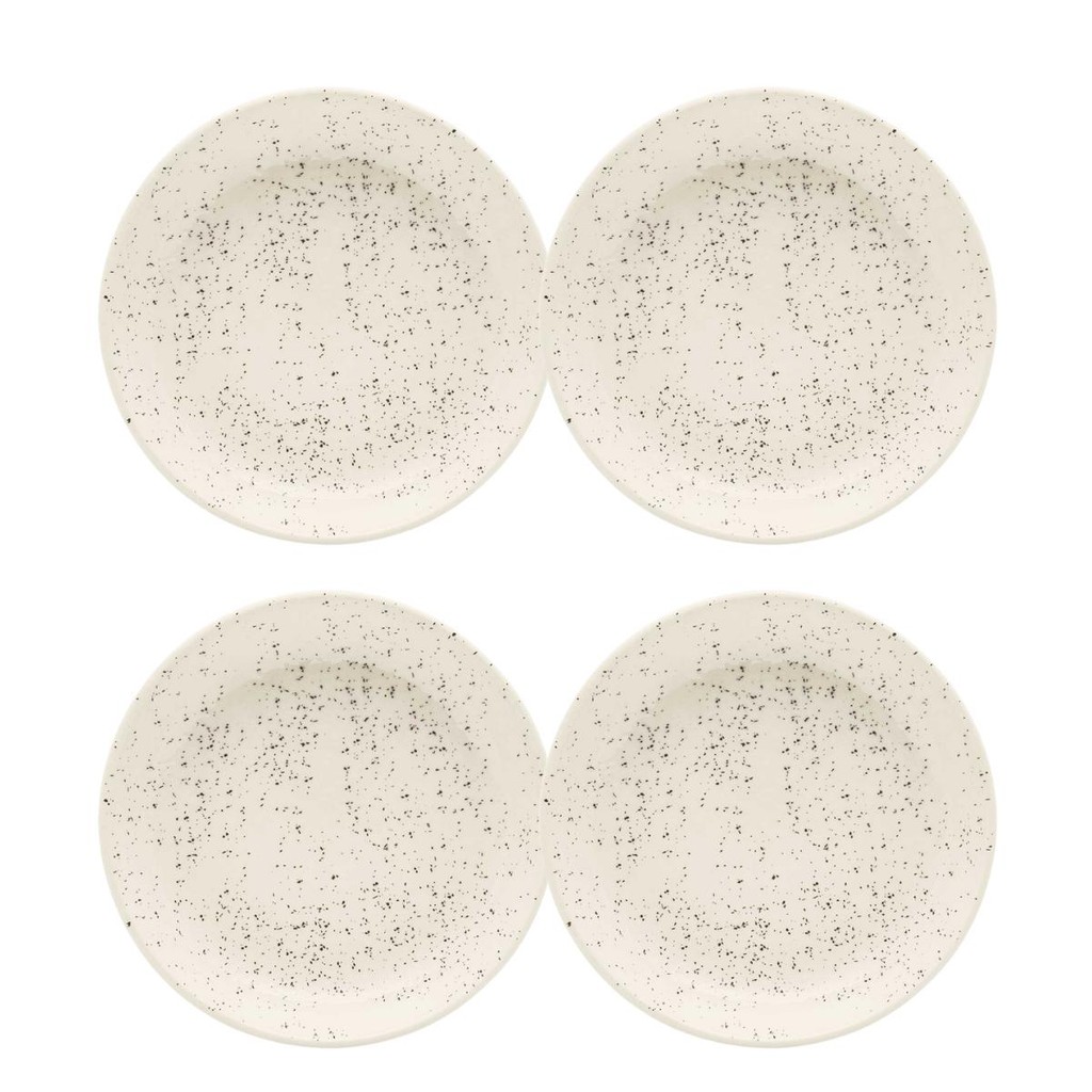 Jogo com 4 Pratos Fundos 20,5 Cm Oxford Flat Chuvisco em Oferta na Shopee