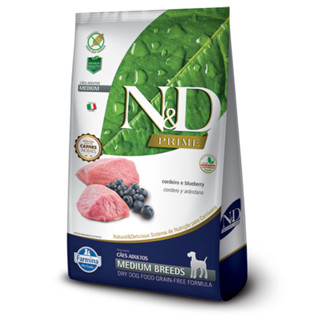 Ração N&D Prime para cachorros adultos medium breeds cordeiro e blueberry 2,5kg em Oferta na Shopee