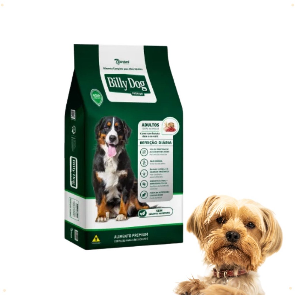 Ração Premium Billy Dog Refeição Diaria para Cães 15 KG