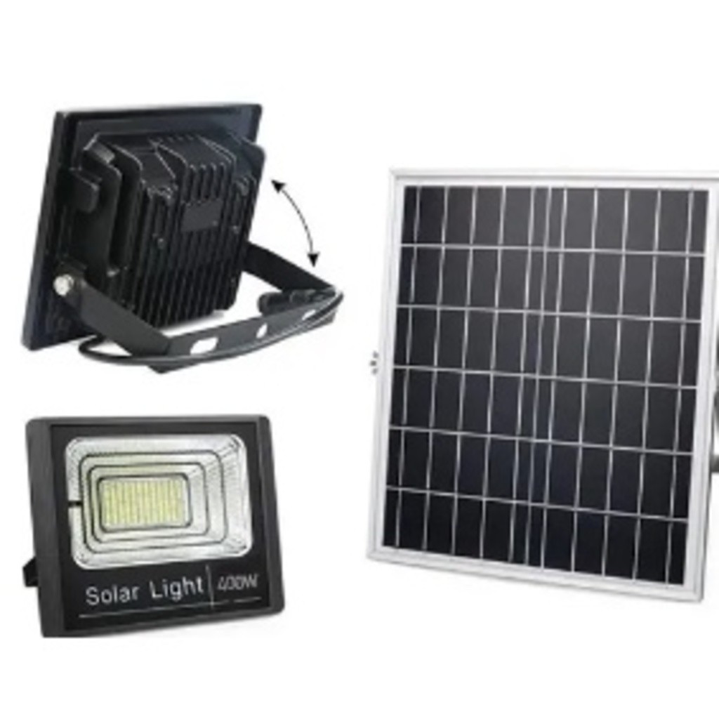 Refletor Holofote De Luz Led 200w, 300w, 400w, 500w, + Painel Solar Led Ip66 Com Controle/led