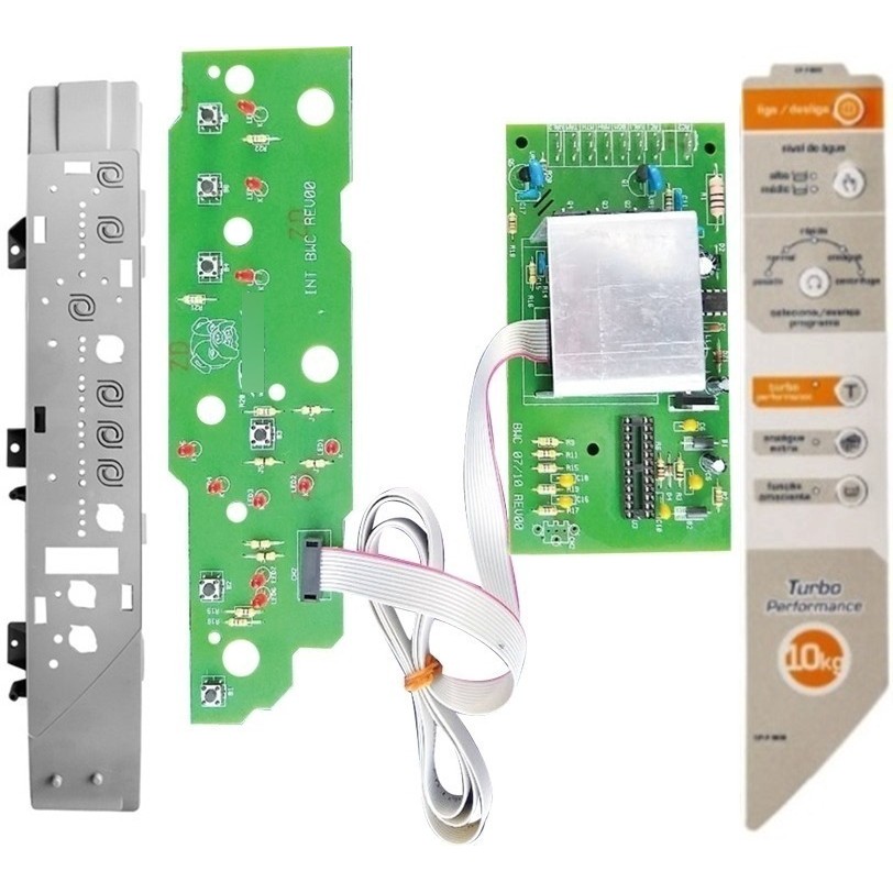Placa Suporte E Adesivo Lavadora Brastemp Bwc10 W10605809